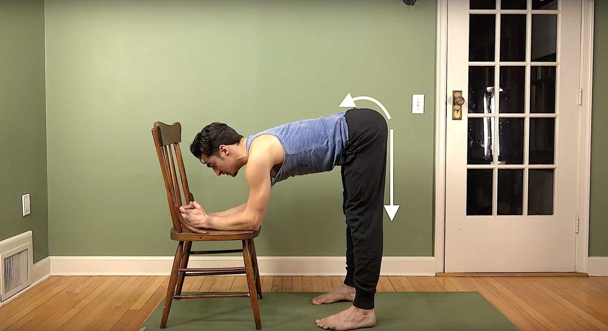 chair yoga hamstring stretch