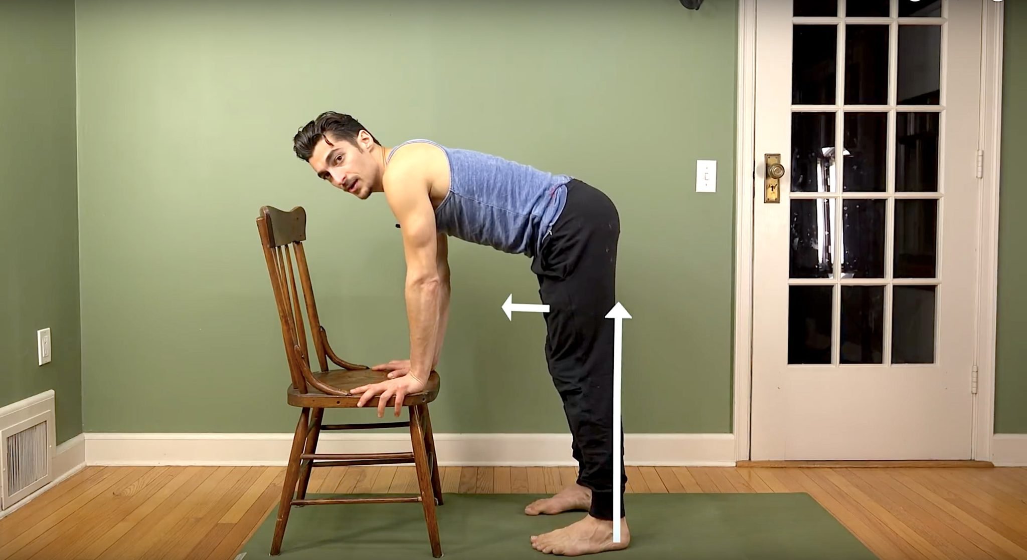beginner yoga hamstring stretch 