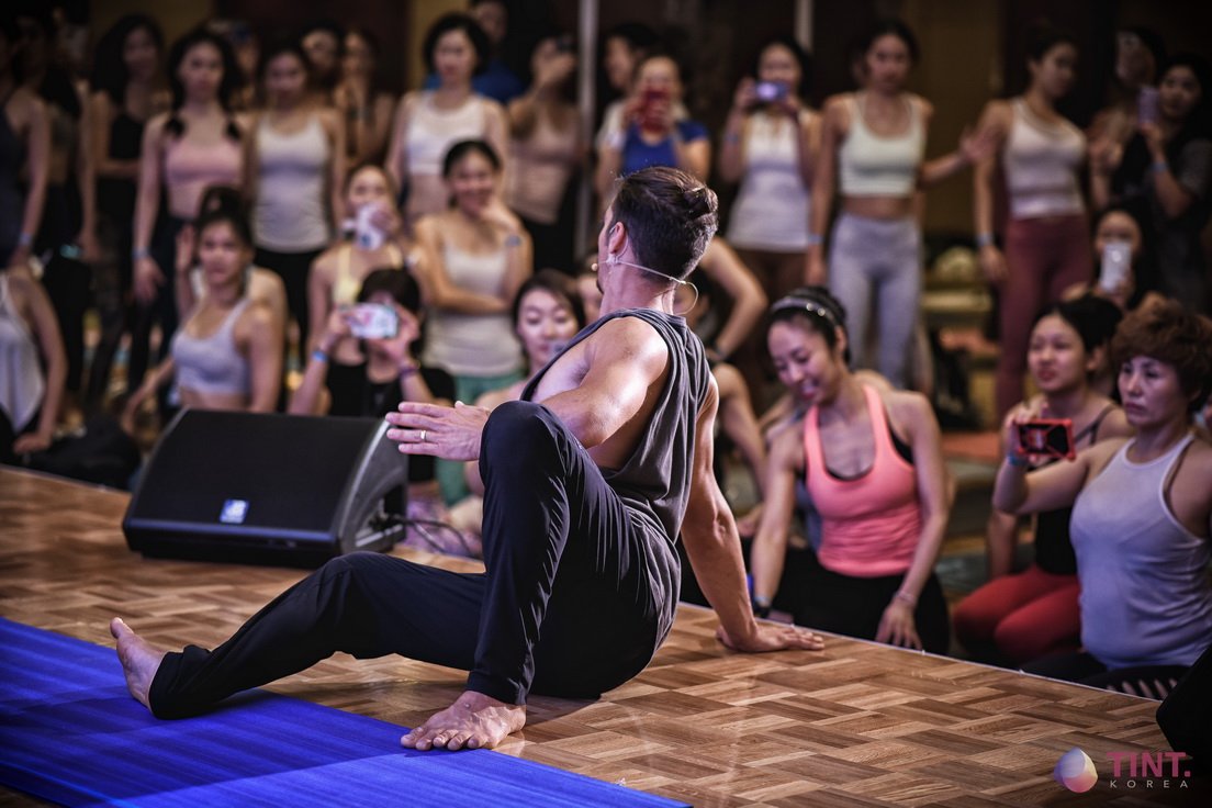 blissflow reverse warrior yoga pose