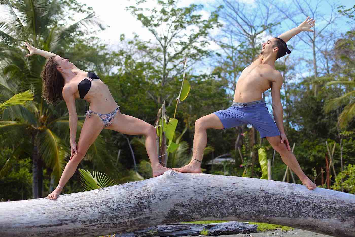 blissflow reverse warrior yoga pose