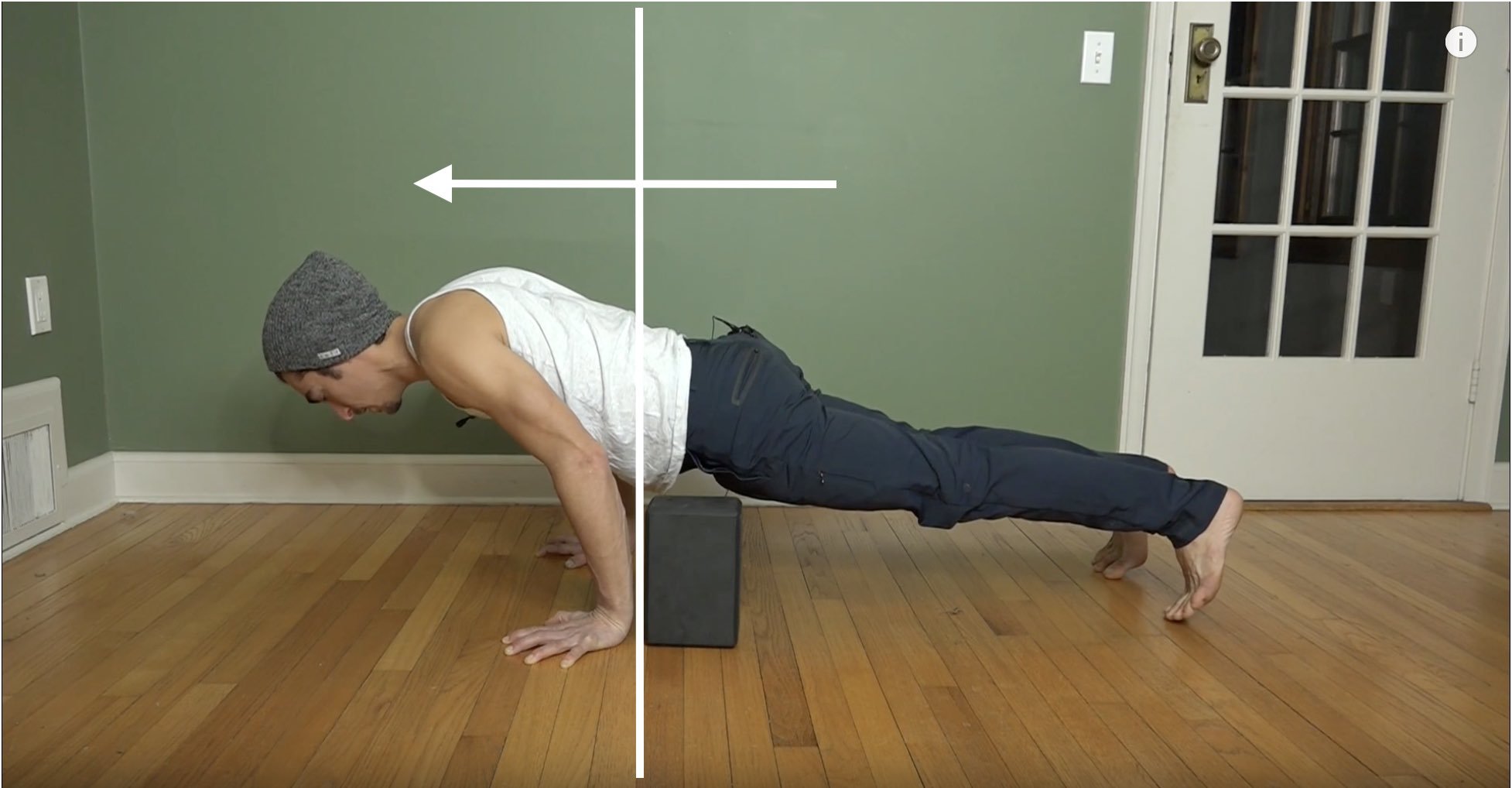 chaturanga with block for wrist strength