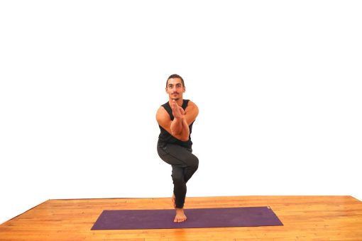 Garudasana - eagle pose double wrap legs