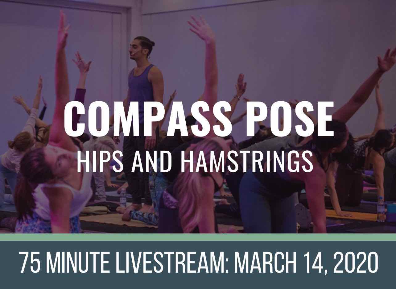 online yoga class compass pose hamstring flexibility