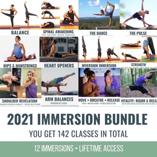 online yoga class bundle: 144 classes for hips, hamstrings, arm balances, heart openers, twists, handstands and more