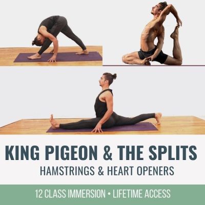 Online Yoga for King Pigeon pose and Hanumanasana The Splits