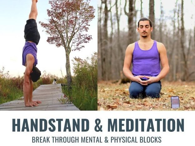 Handstand and meditation online yoga classes