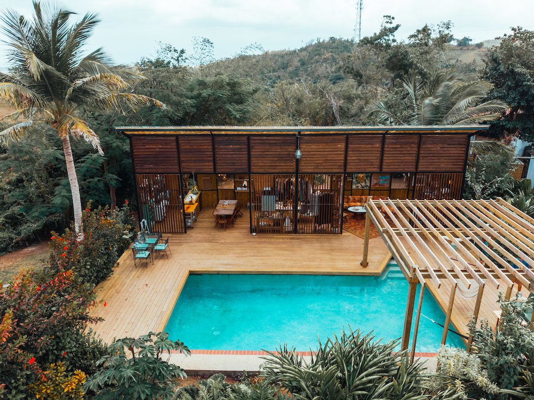 pool above shot