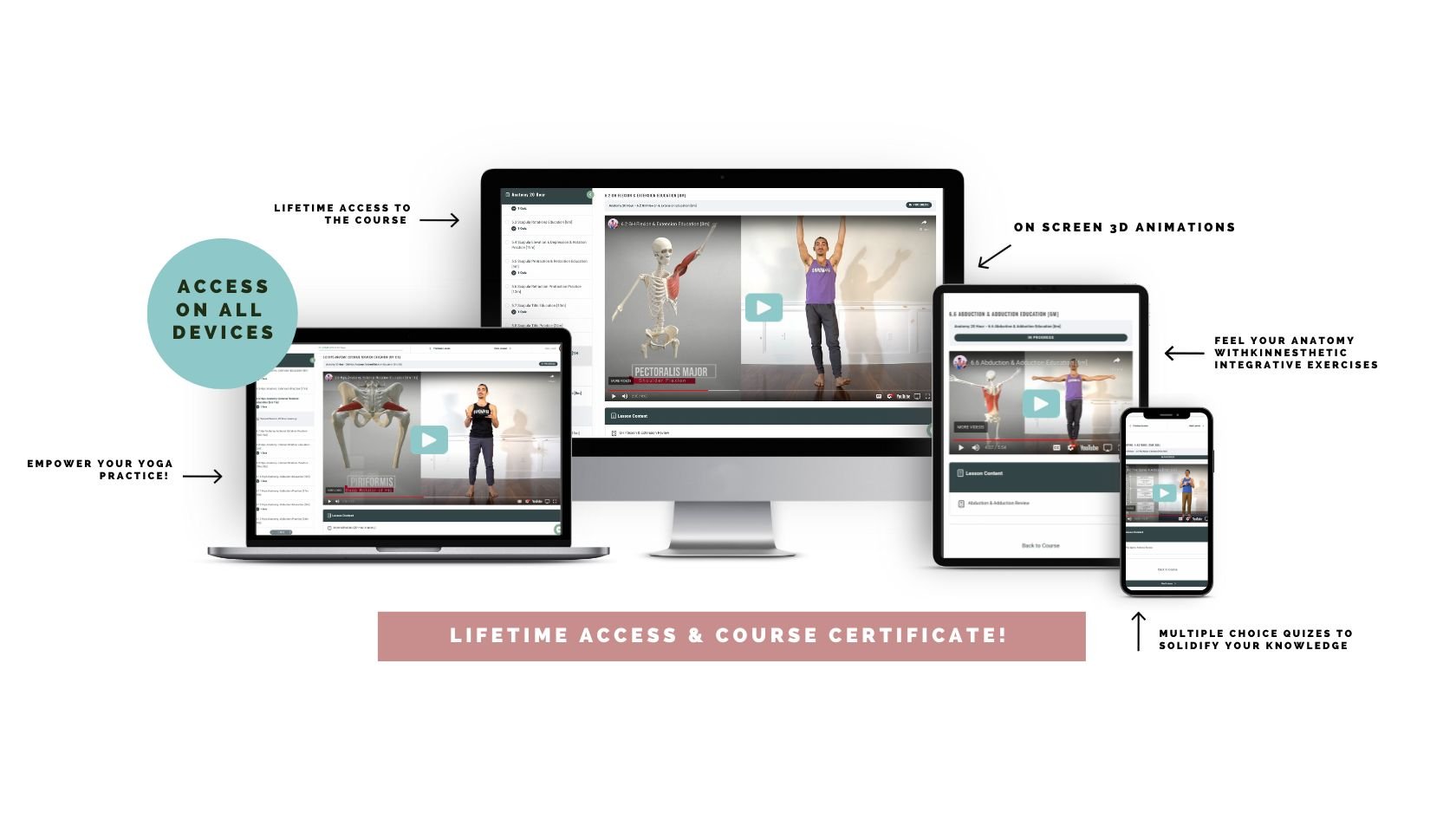 Anatomy Trainin on all Devices 300 hour teacher training bonuses